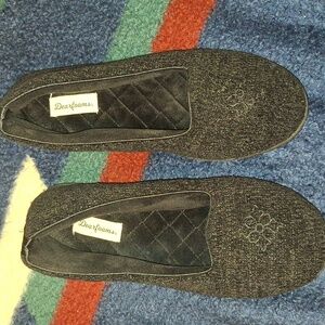 Dearfoams Black Women's Shoes Usa Size 9/10 Slipper, Solid Material Soles